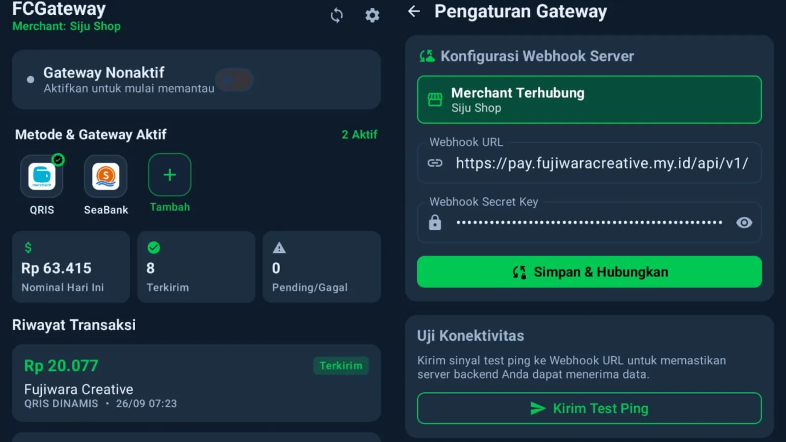 Screenshot PaymentGateway - Multi-Tenant QRIS & Bank Gateway Platform - #1