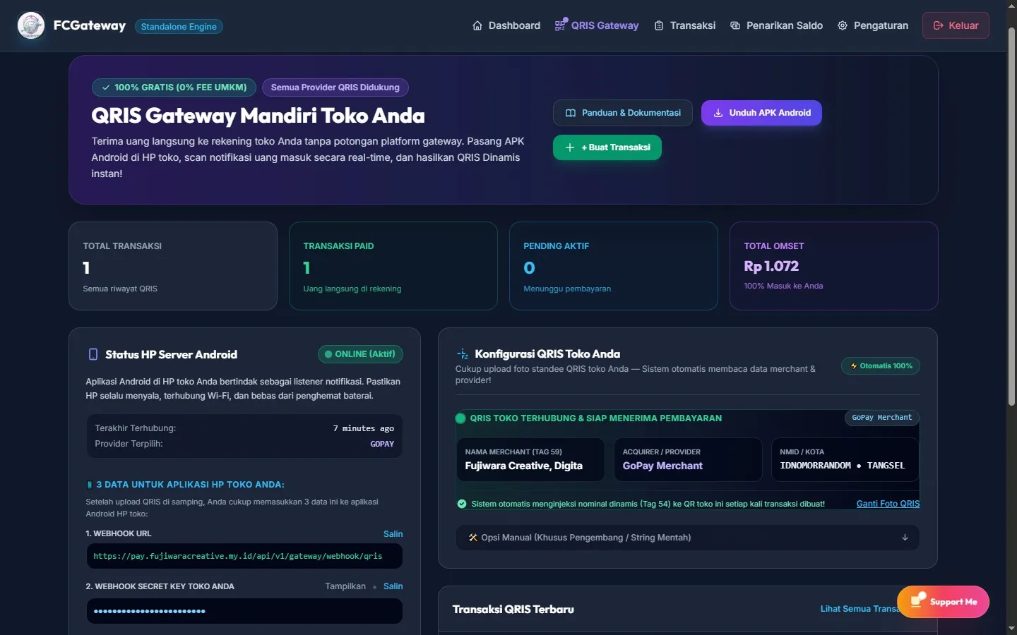 Screenshot PaymentGateway - Multi-Tenant QRIS & Bank Gateway Platform - #7